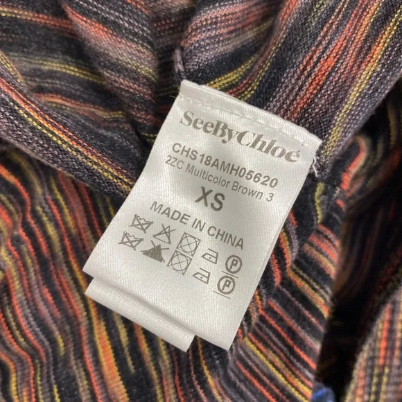 See by Chloe Multicolor Space Dye Ruffle Sleeve Sweater - Picture 7 of 8